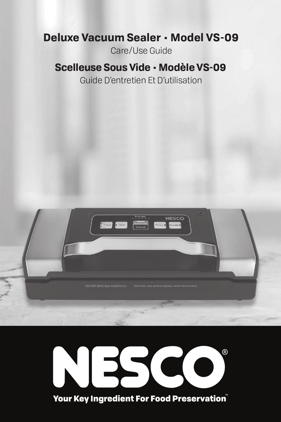 NESCO VS09 CARE/USE MANUAL Pdf Download ManualsLib