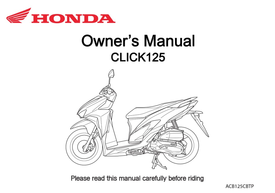 HONDA CLICK125 OWNER'S MANUAL Pdf Download ManualsLib