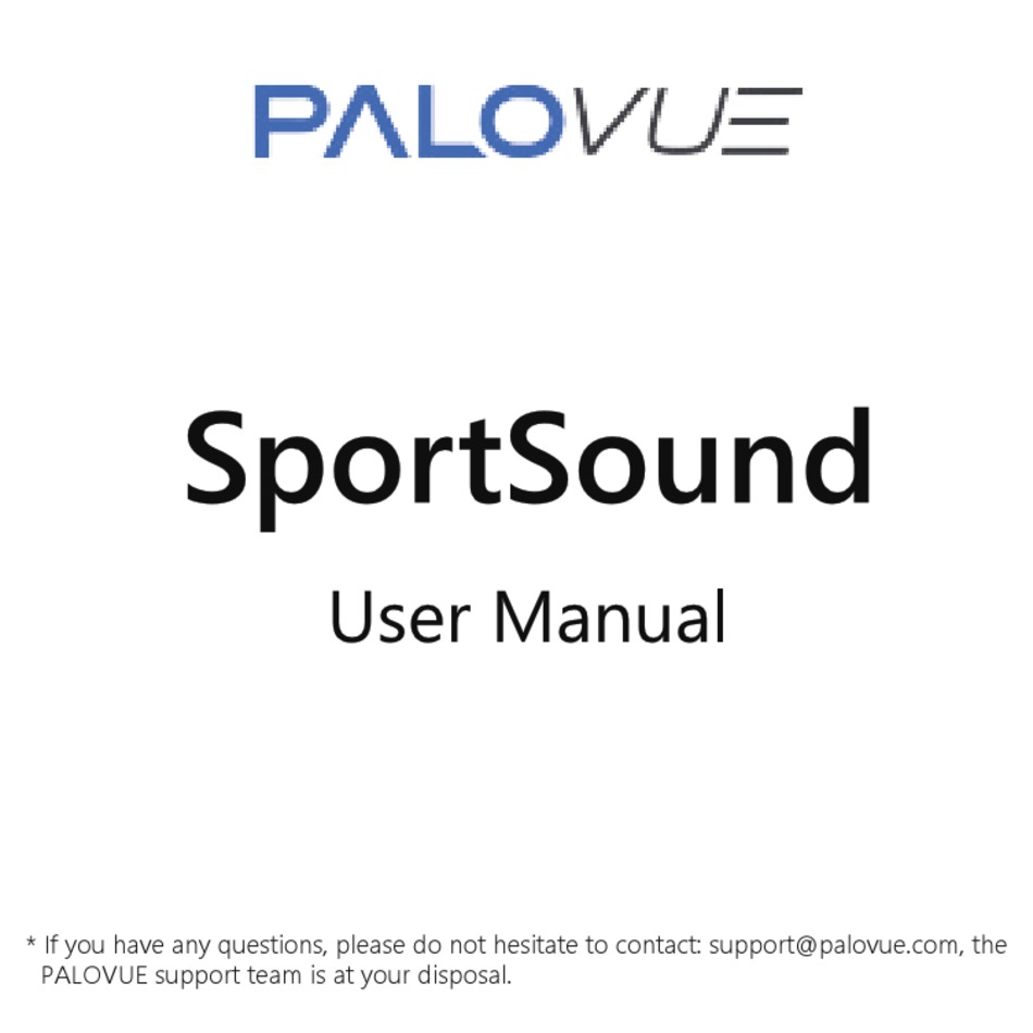 PALOVUE SPORTSOUND USER MANUAL Pdf Download ManualsLib