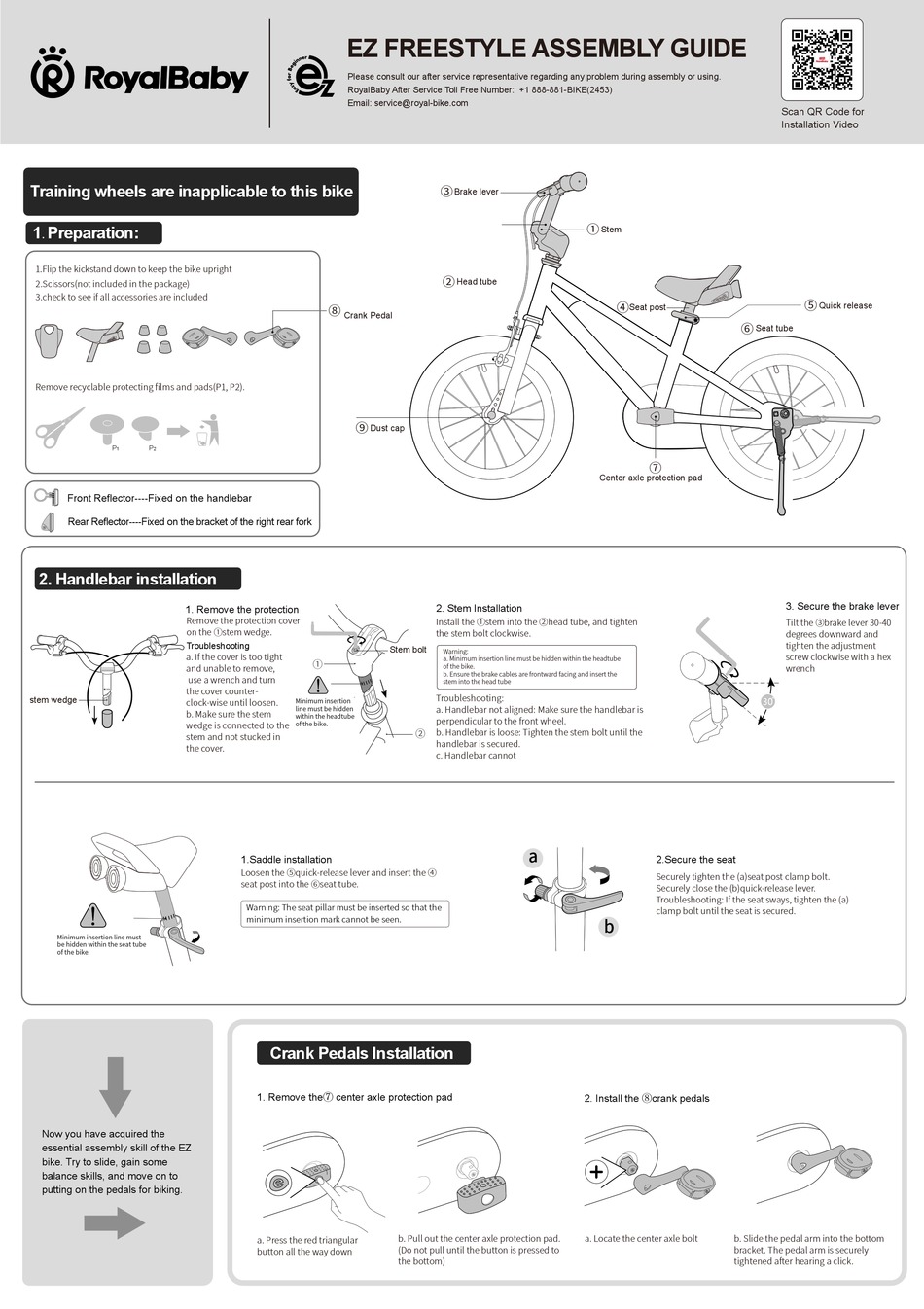 Royal baby bike assembly on sale