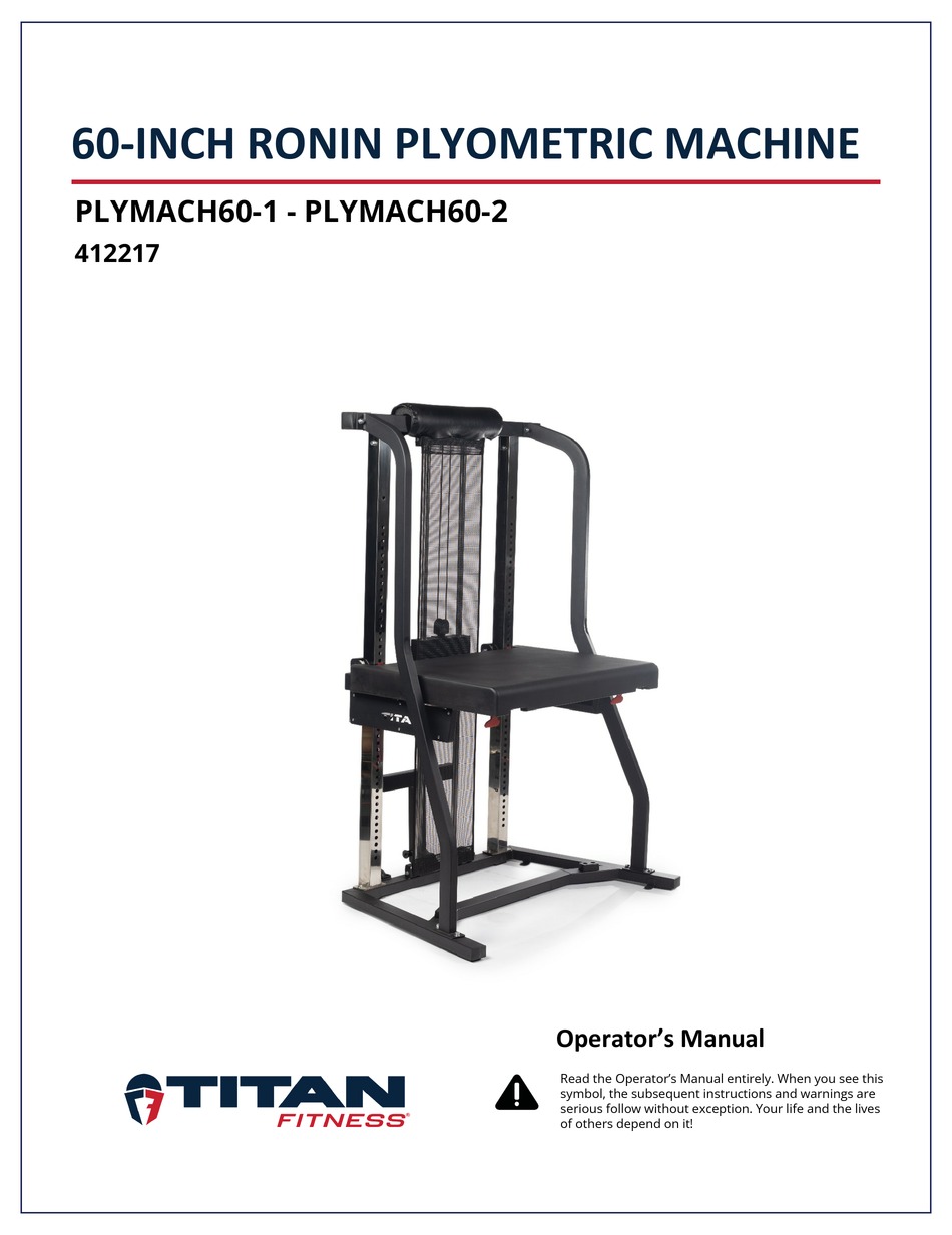 TITAN FITNESS PLYMACH601 OPERATOR