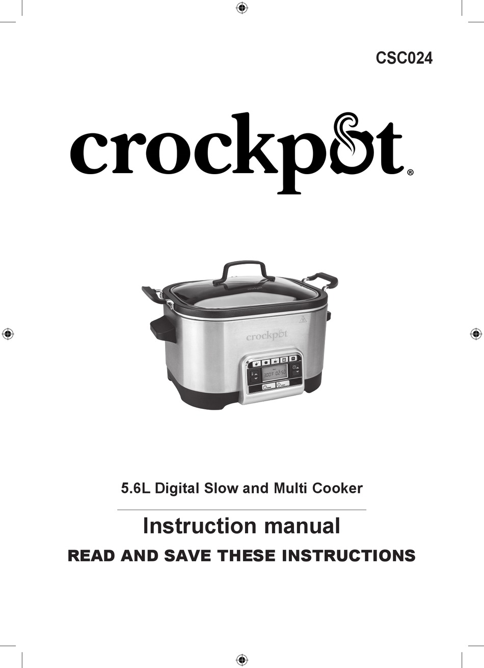 CROCKPOT CSC024 INSTRUCTION MANUAL Pdf Download | ManualsLib