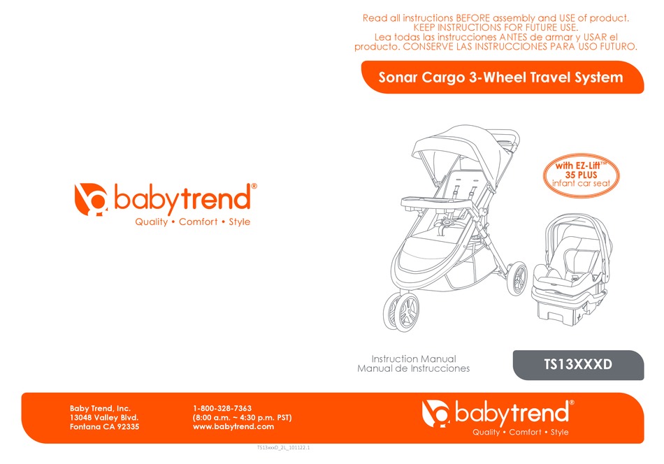 Baby trend rocket stroller hot sale instructions