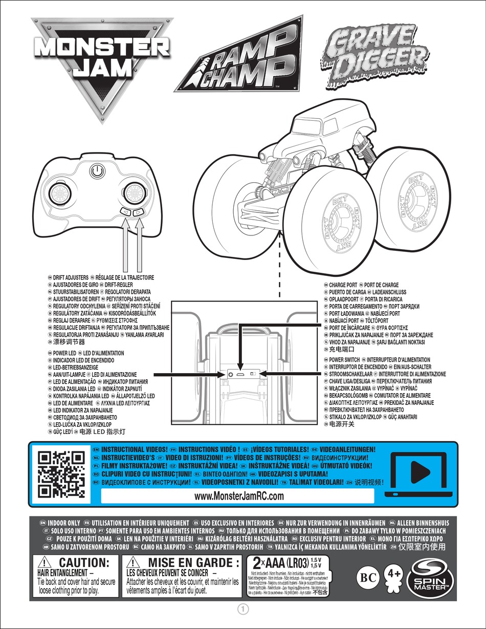 SPIN MASTER MONSTER JAM RAMP CHAMP GRAVE DIGGER INSTRUCTION MANUAL Pdf Download ManualsLib