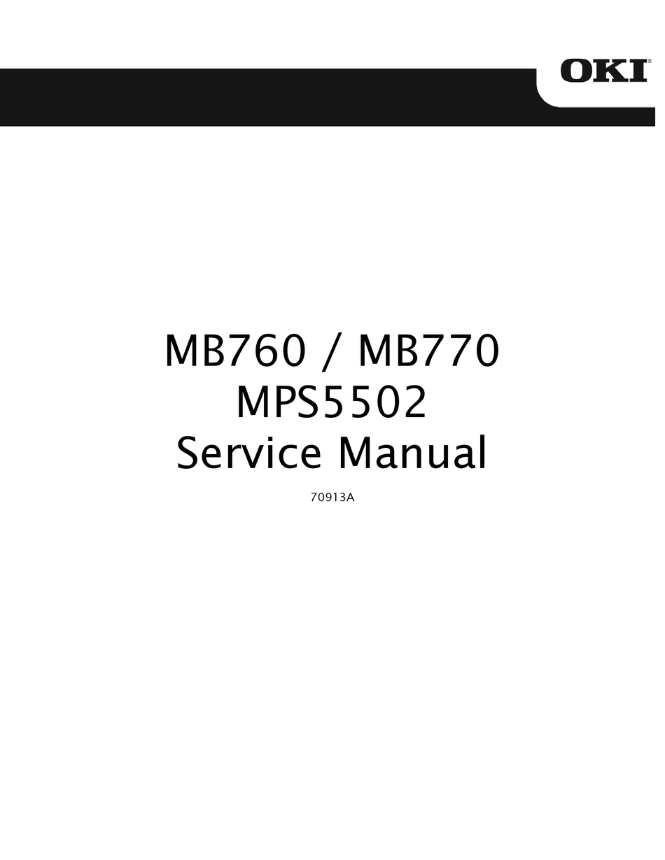 Oki Mb Service Manual Pdf Download Manualslib