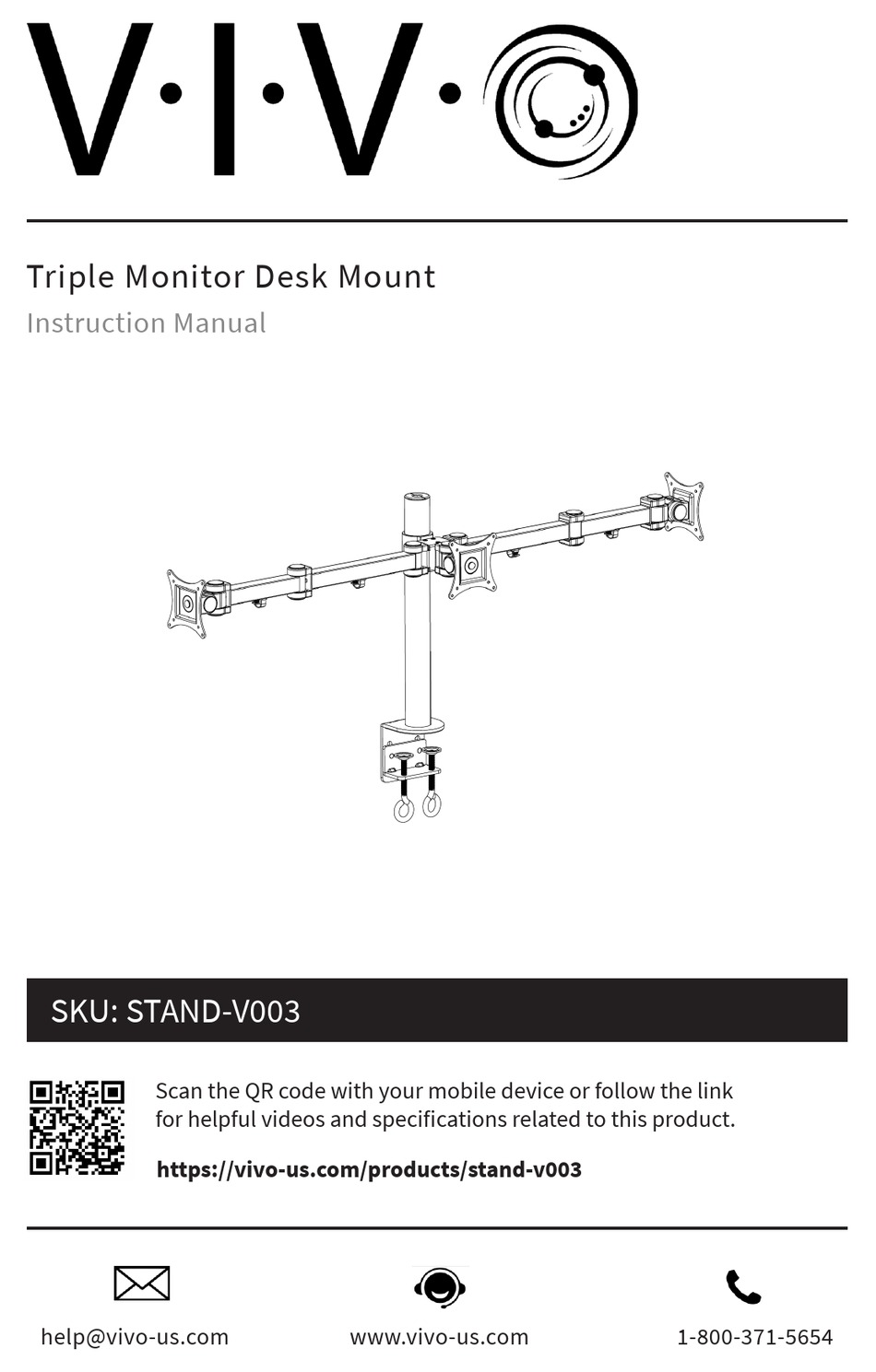 VIVO STAND-V003 INSTRUCTION MANUAL Pdf Download | ManualsLib
