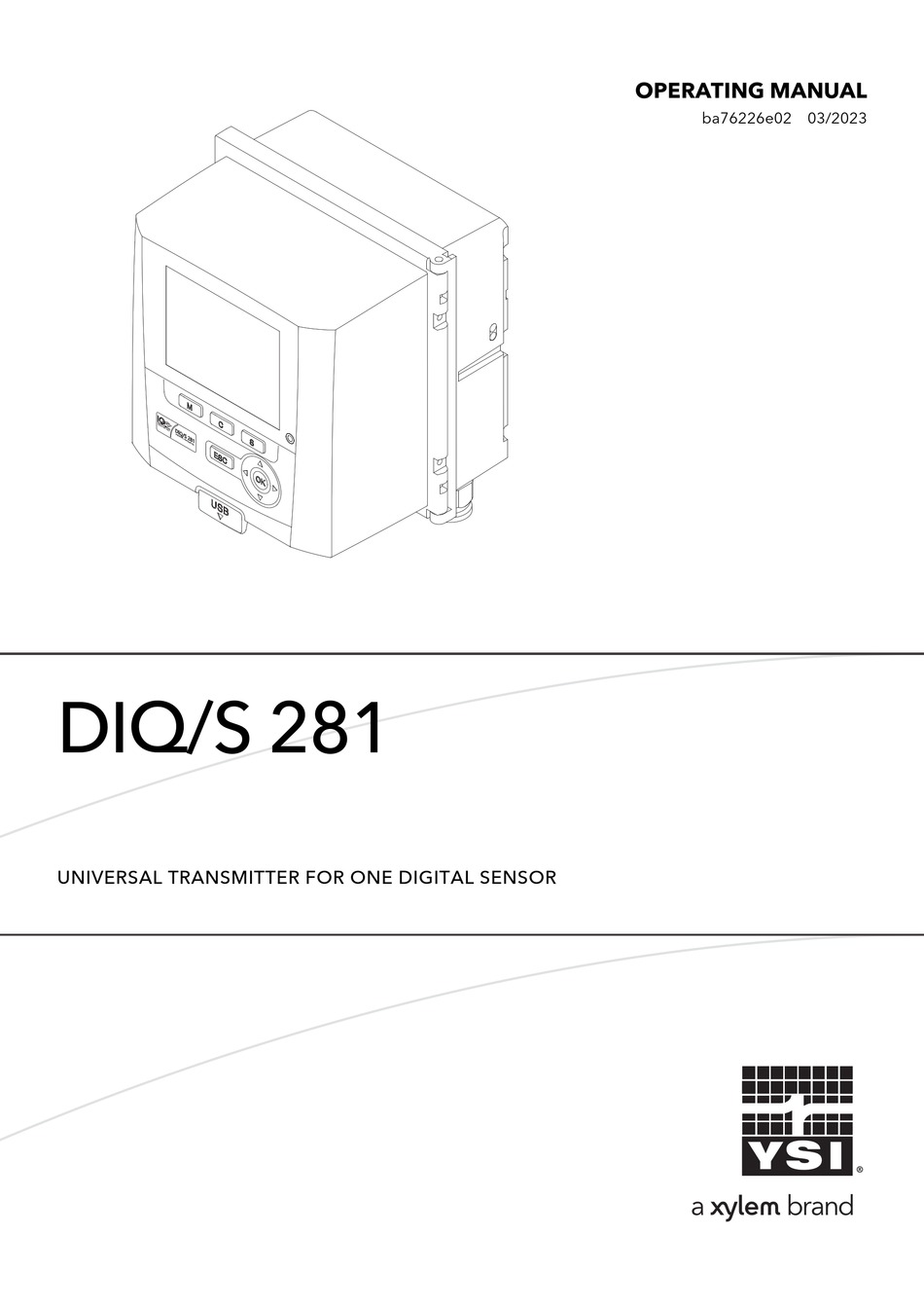 XYLEM DIQ/S 281 OPERATING MANUAL Pdf Download | ManualsLib