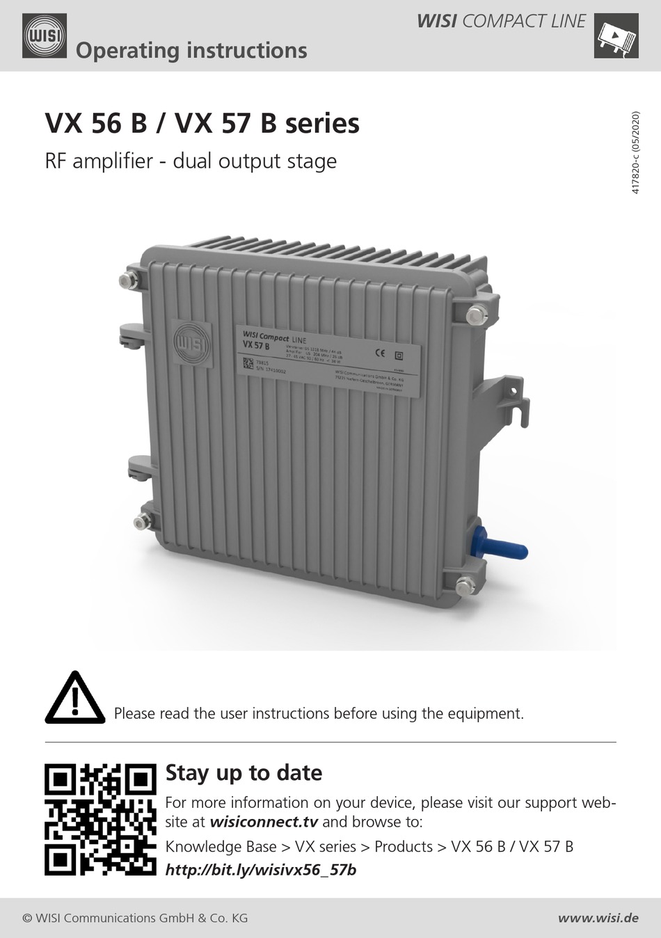 WISI VX 56 B SERIES OPERATING INSTRUCTIONS MANUAL Pdf Download | ManualsLib