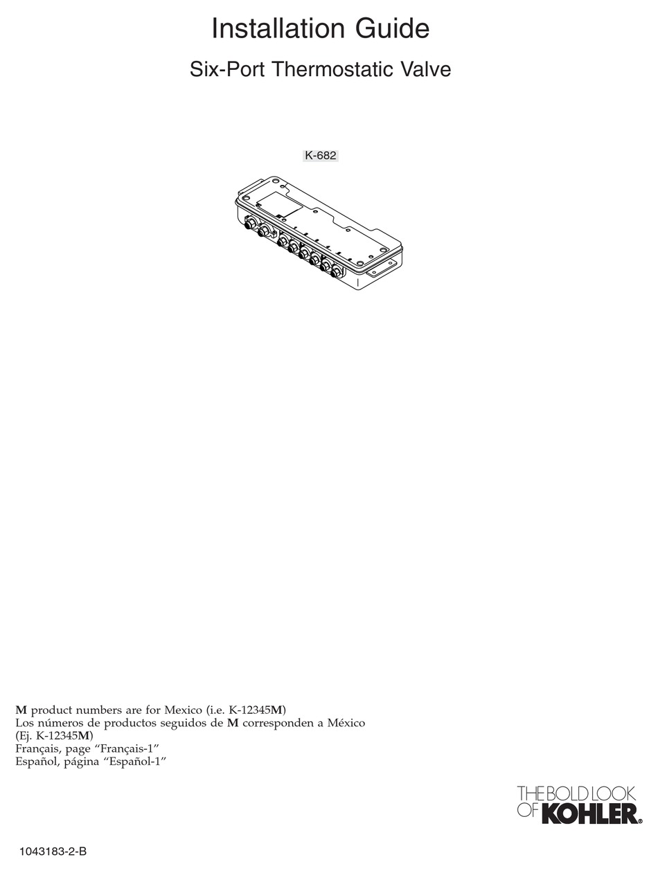 KOHLER K682 INSTALLATION MANUAL Pdf Download ManualsLib