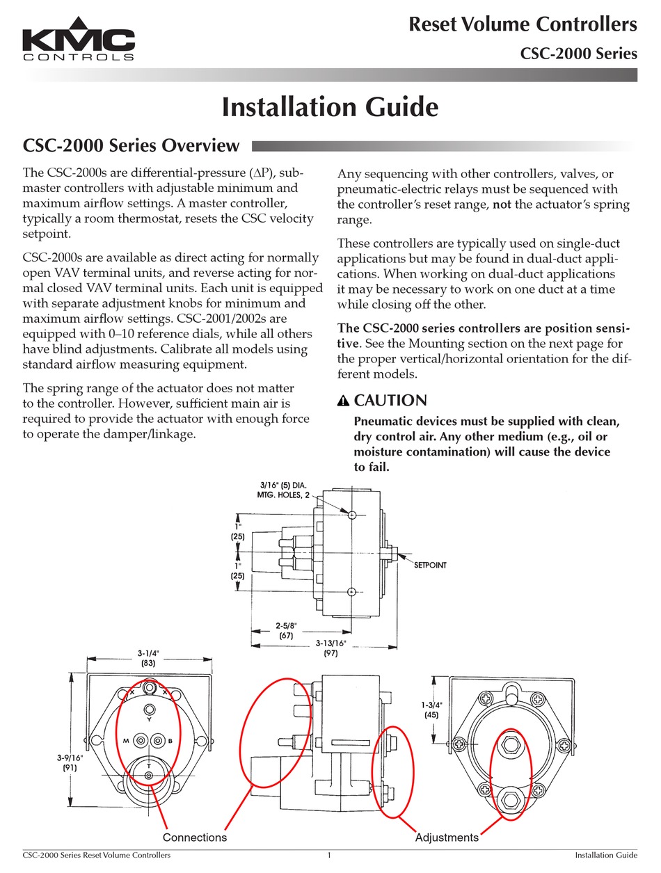 KMC CONTROLS CSC2000 SERIES INSTALLATION MANUAL Pdf Download ManualsLib