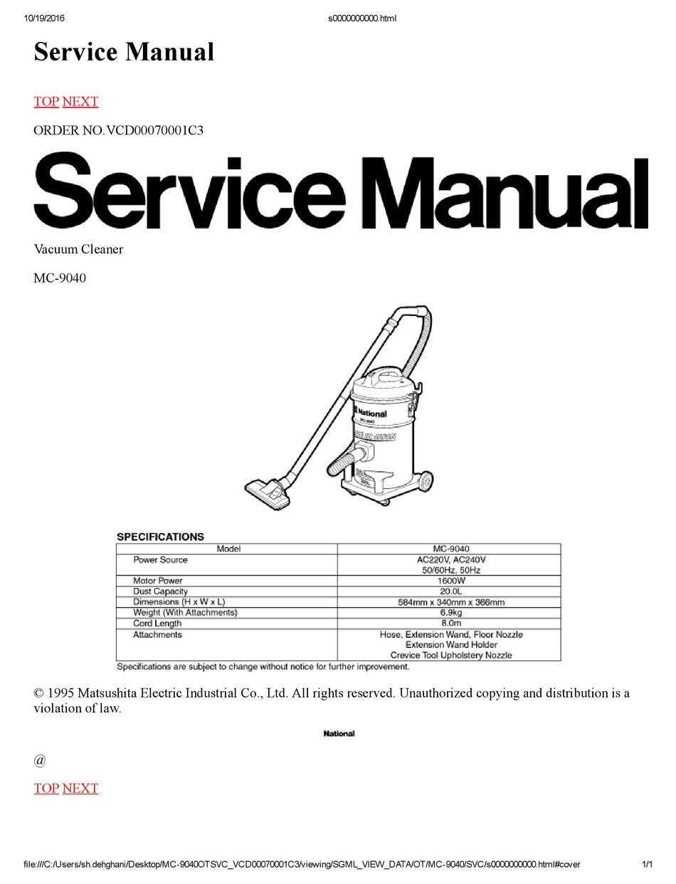 PANASONIC MC 9040 SERVICE MANUAL Pdf Download ManualsLib panasonic-mc-9040-service-manual-pdf-download-manualslib