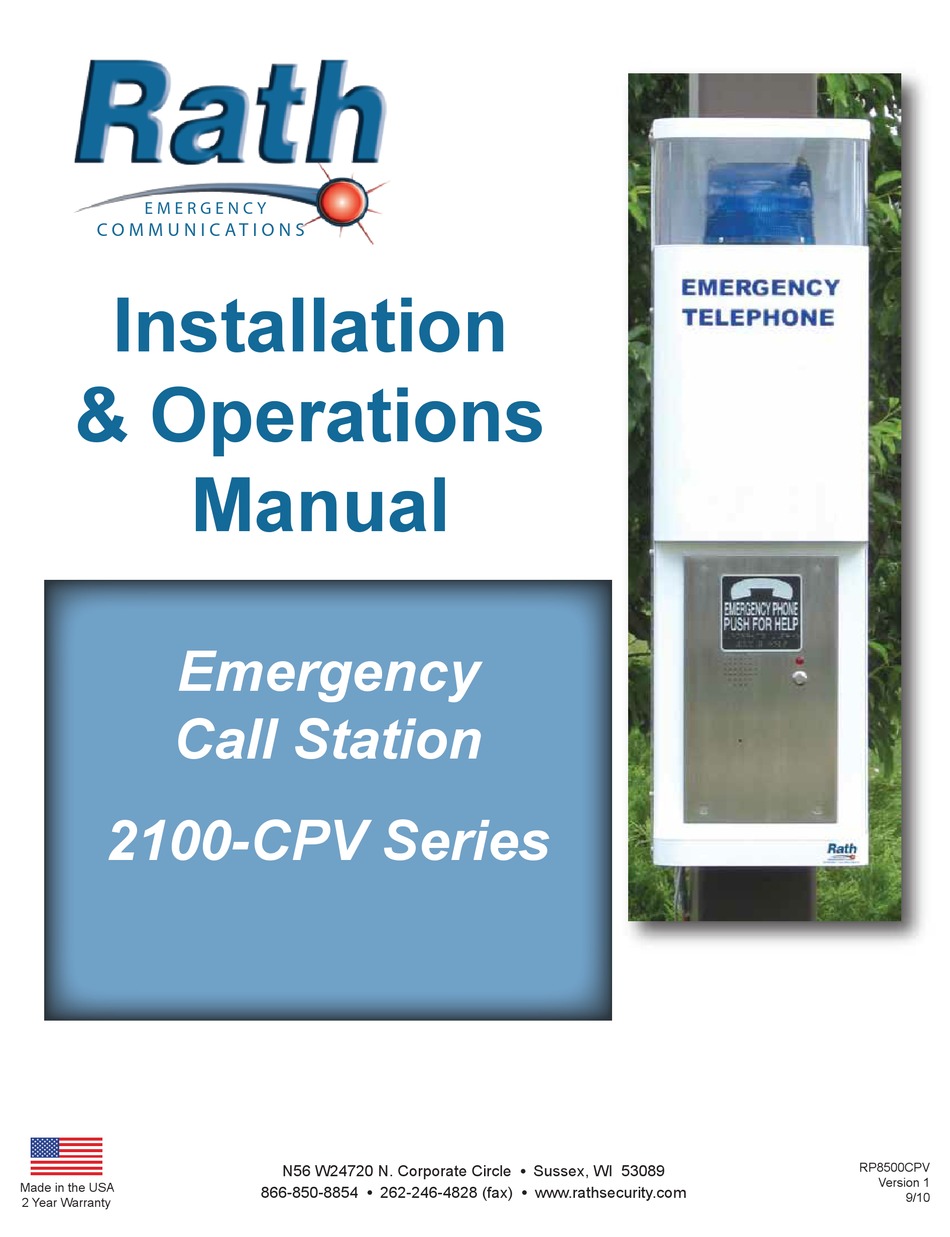 RATH 2100CPV SERIES INSTALLATION & OPERATION MANUAL Pdf Download ManualsLib
