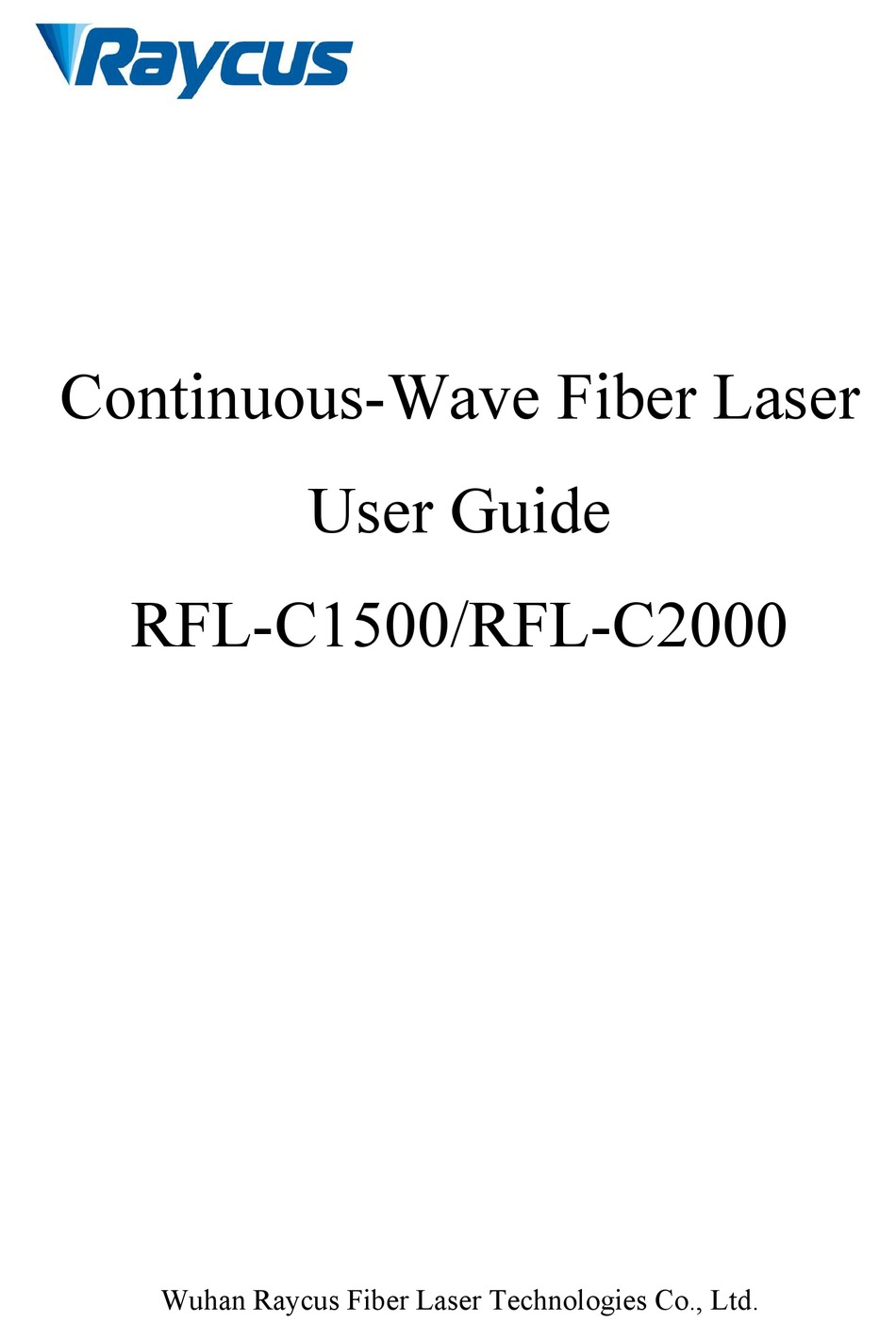 RAYCUS RFL-C1500 USER MANUAL Pdf Download | ManualsLib