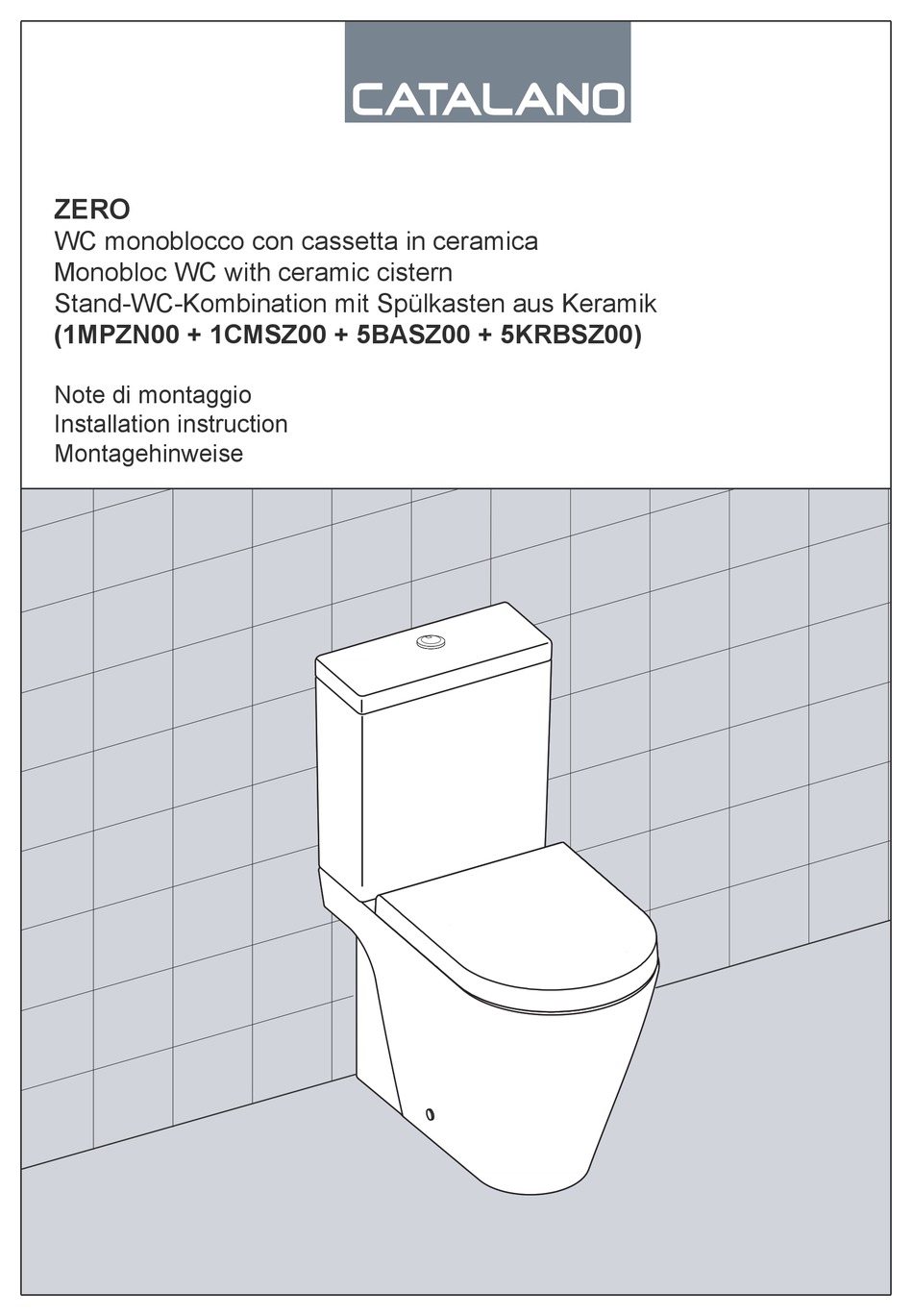CATALANO ZERO 1MPZN00 INSTALLATION INSTRUCTION Pdf Download ManualsLib