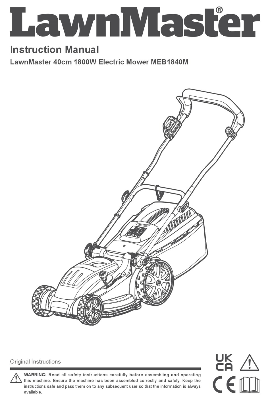 LAWNMASTER MEB1840M INSTRUCTION MANUAL Pdf Download ManualsLib