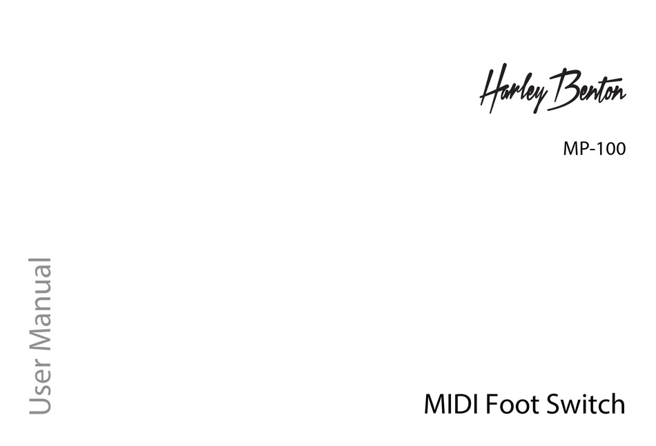 HARLEY BENTON MP100 USER MANUAL Pdf Download ManualsLib
