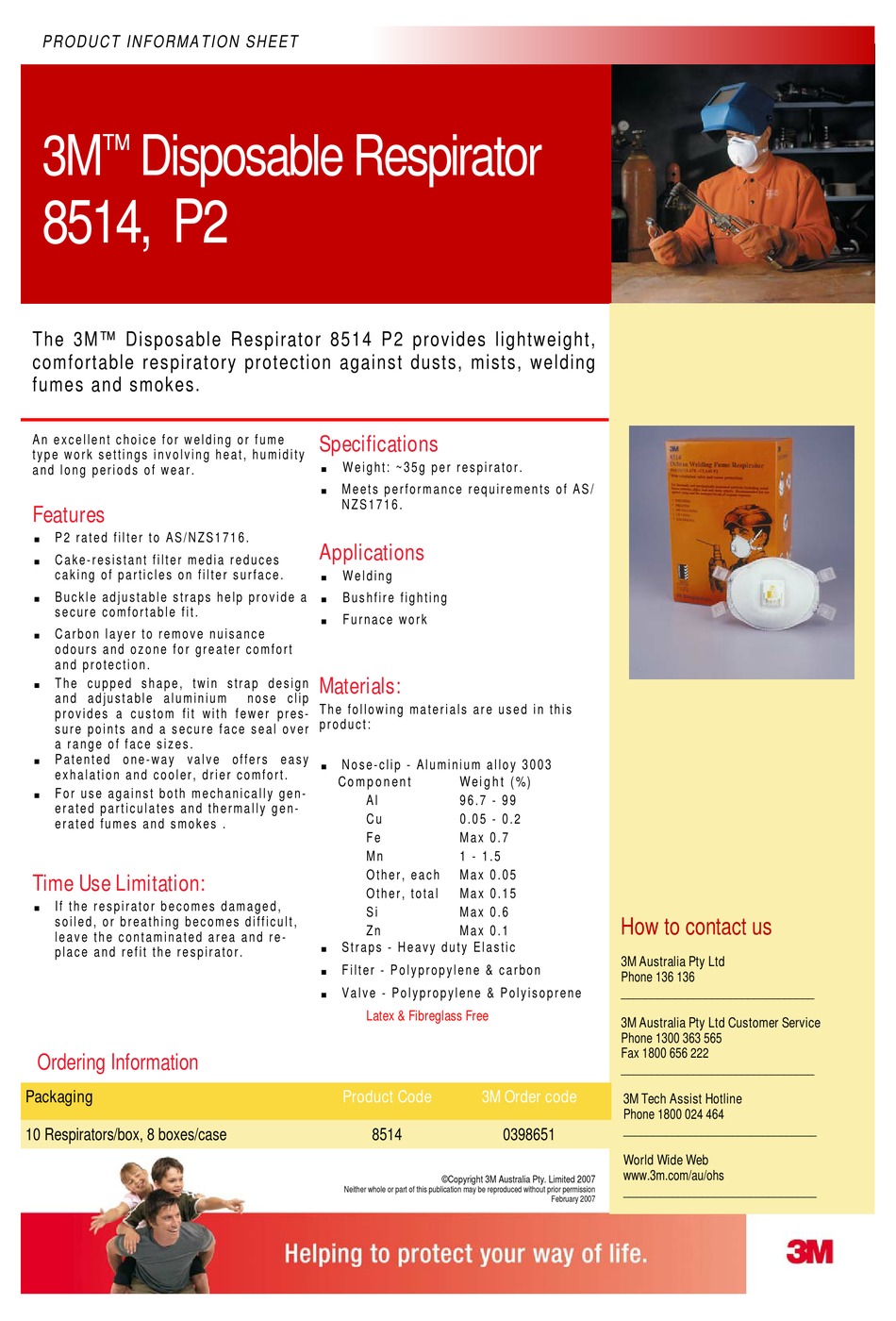 3M 8514 P2 PRODUCT INFORMATION SHEET Pdf Download ManualsLib