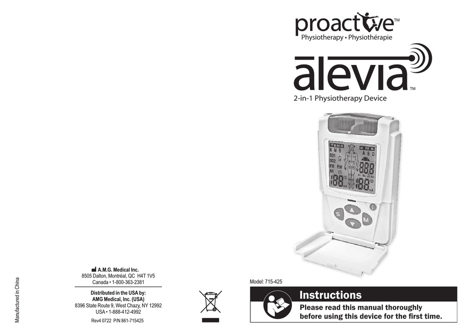 PROACTIVE ALEVIA 715425 INSTRUCTIONS MANUAL Pdf Download ManualsLib