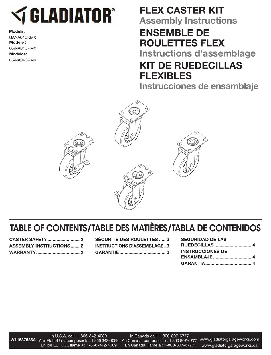 GLADIATOR GANA04CKMX ASSEMBLY INSTRUCTIONS MANUAL Pdf Download ManualsLib