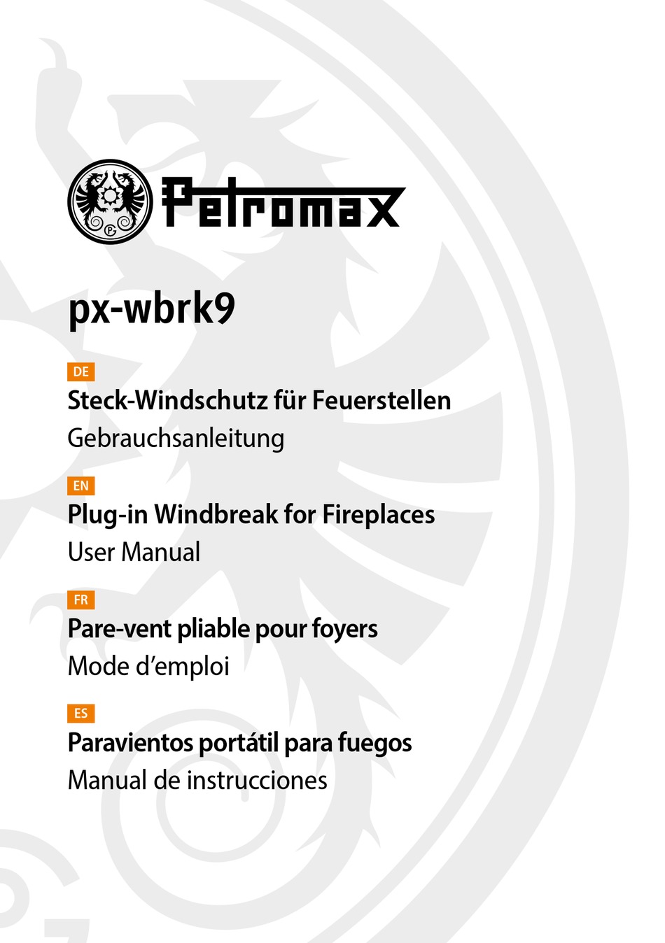 PETROMAX PXWBRK9 USER MANUAL Pdf Download ManualsLib