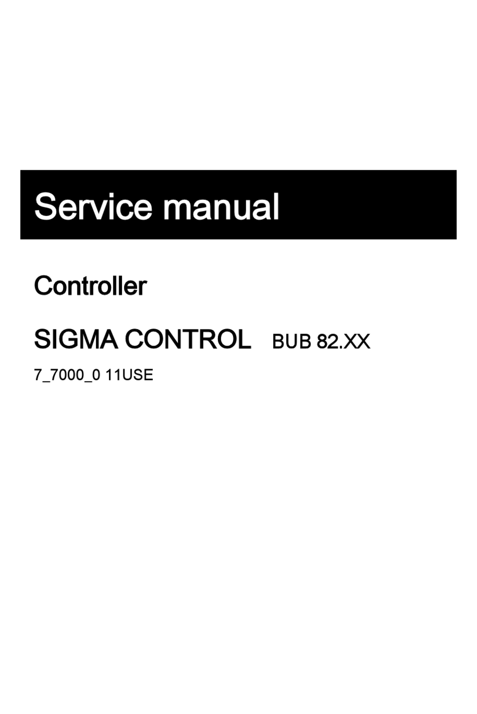 KAESER SIGMA CONTROL BUB 82 SERIES SERVICE MANUAL Pdf Download ManualsLib