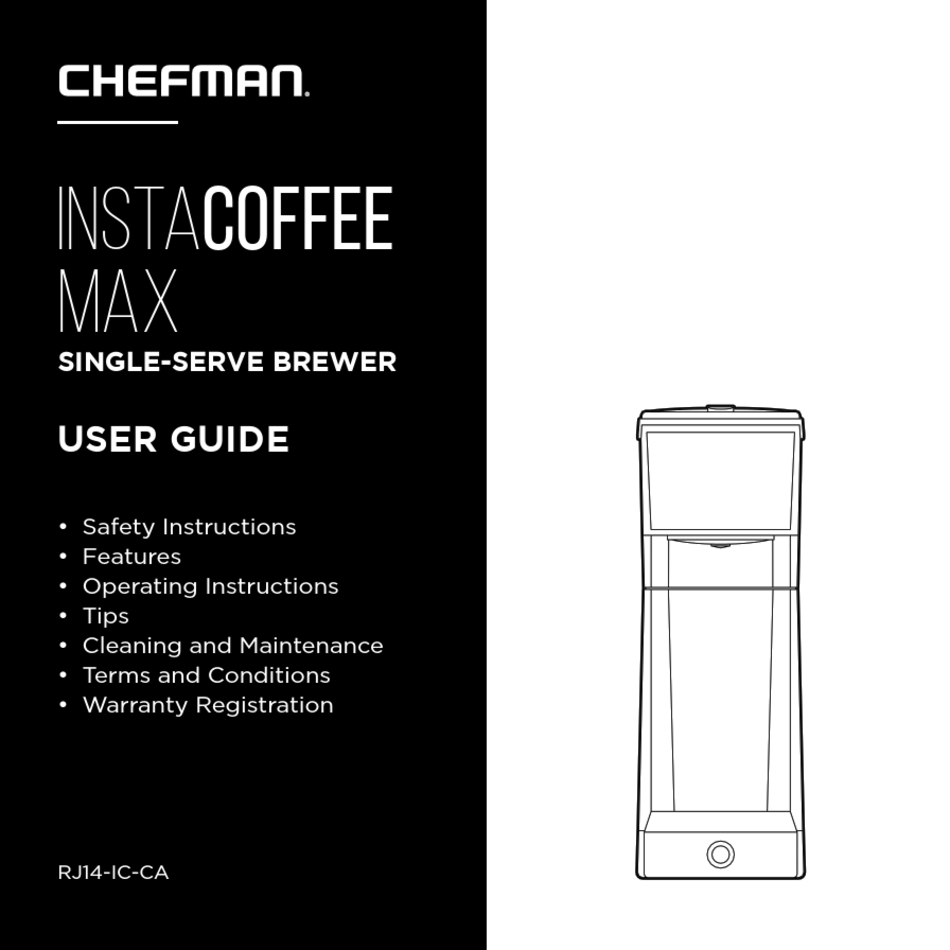 User manual Chefman InstaBrew (1 pages)