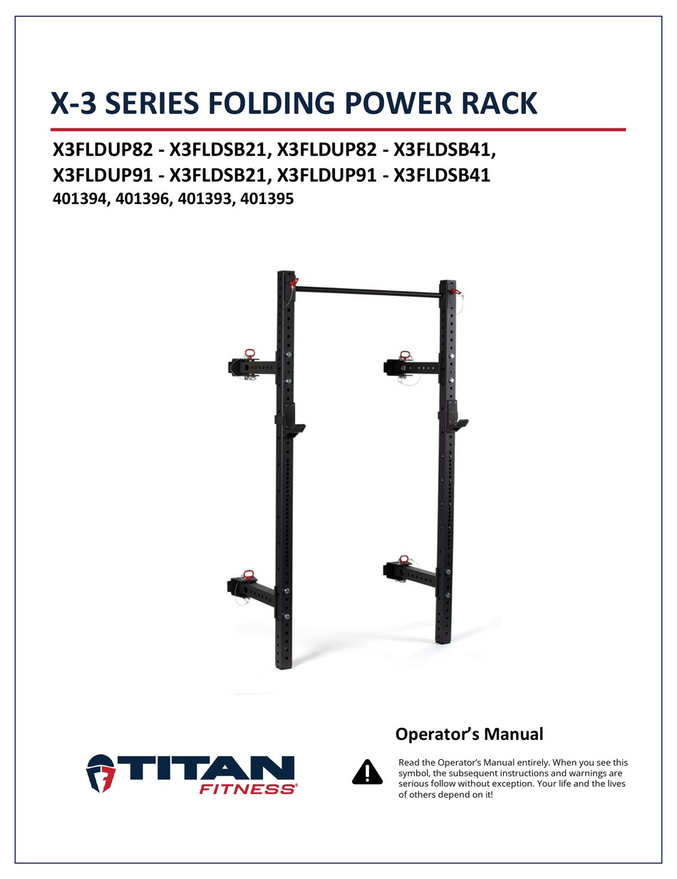 TITAN FITNESS X3 SERIES OPERATOR
