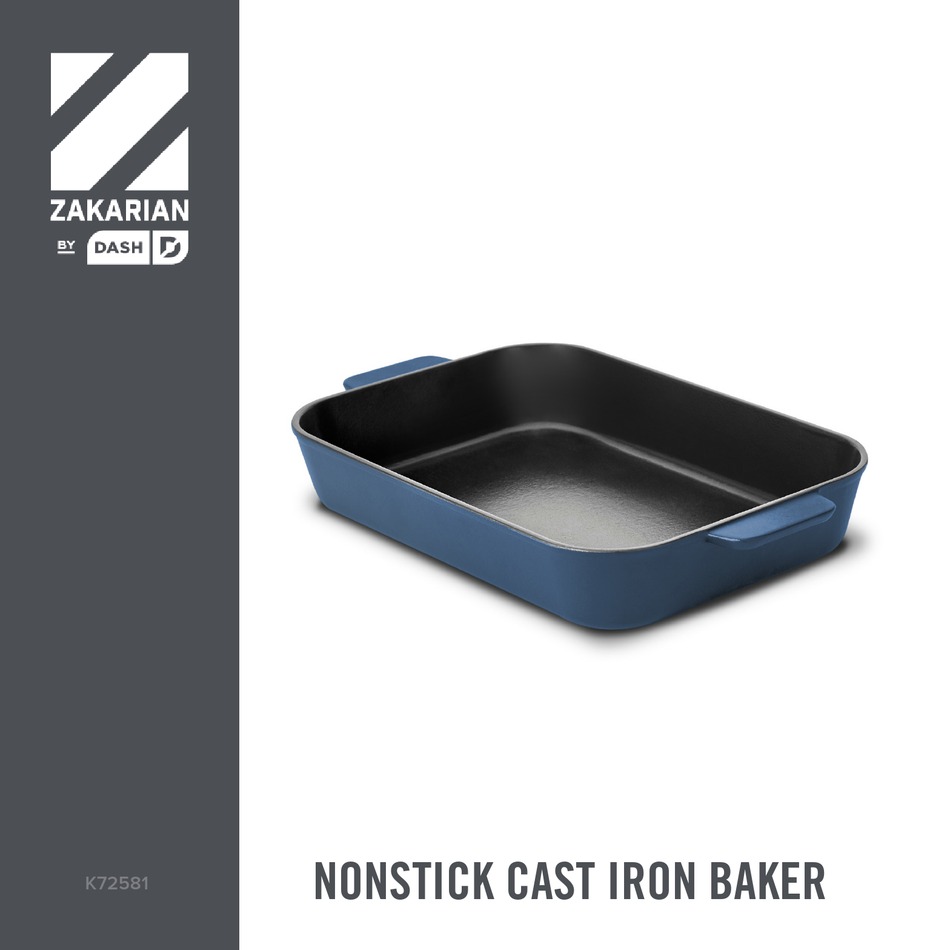 Zakarian by Dash 10 Cast-Iron Nonstick Skillet 