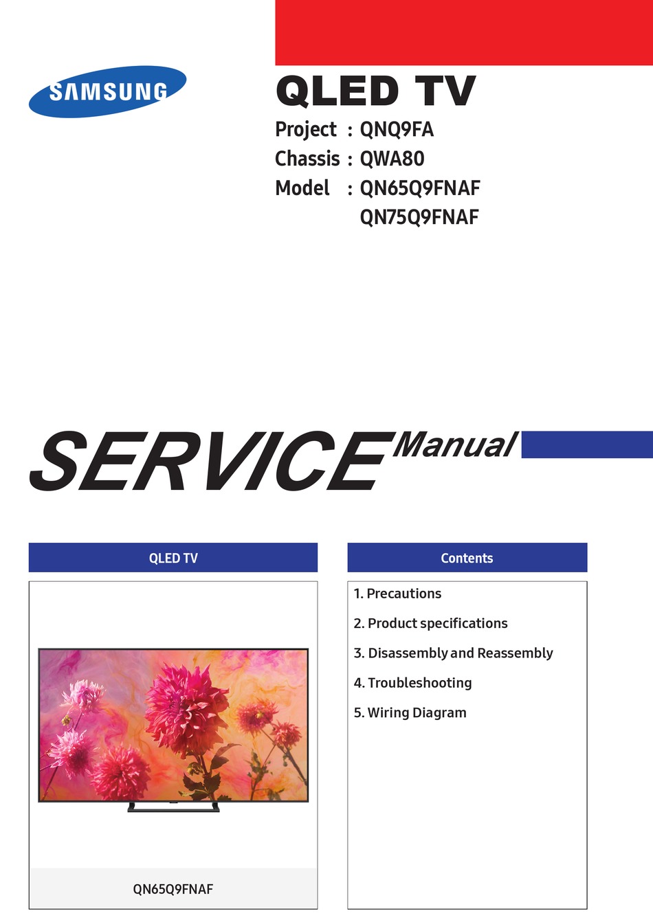 SAMSUNG QN65Q9FNAF SERVICE MANUAL Pdf Download | ManualsLib