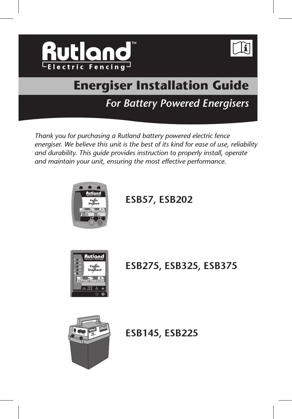 RUTLAND ESB57 INSTALLATION MANUAL Pdf Download ManualsLib
