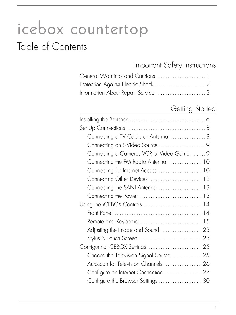 BEYOND ICEBOX COUNTERTOP OWNER'S MANUAL Pdf Download ManualsLib