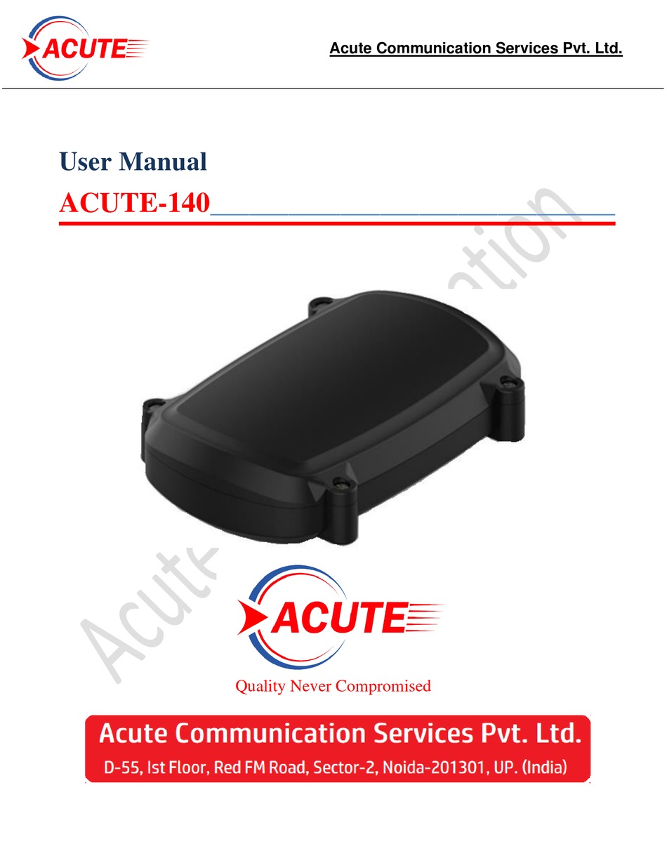 ACUTE 140 USER MANUAL Pdf Download | ManualsLib