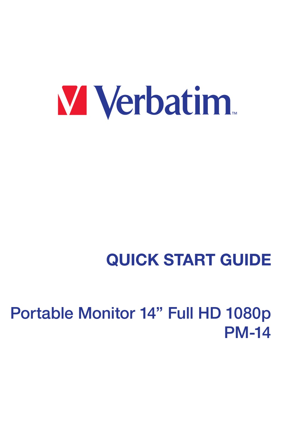 VERBATIM PM14 QUICK START MANUAL Pdf Download ManualsLib