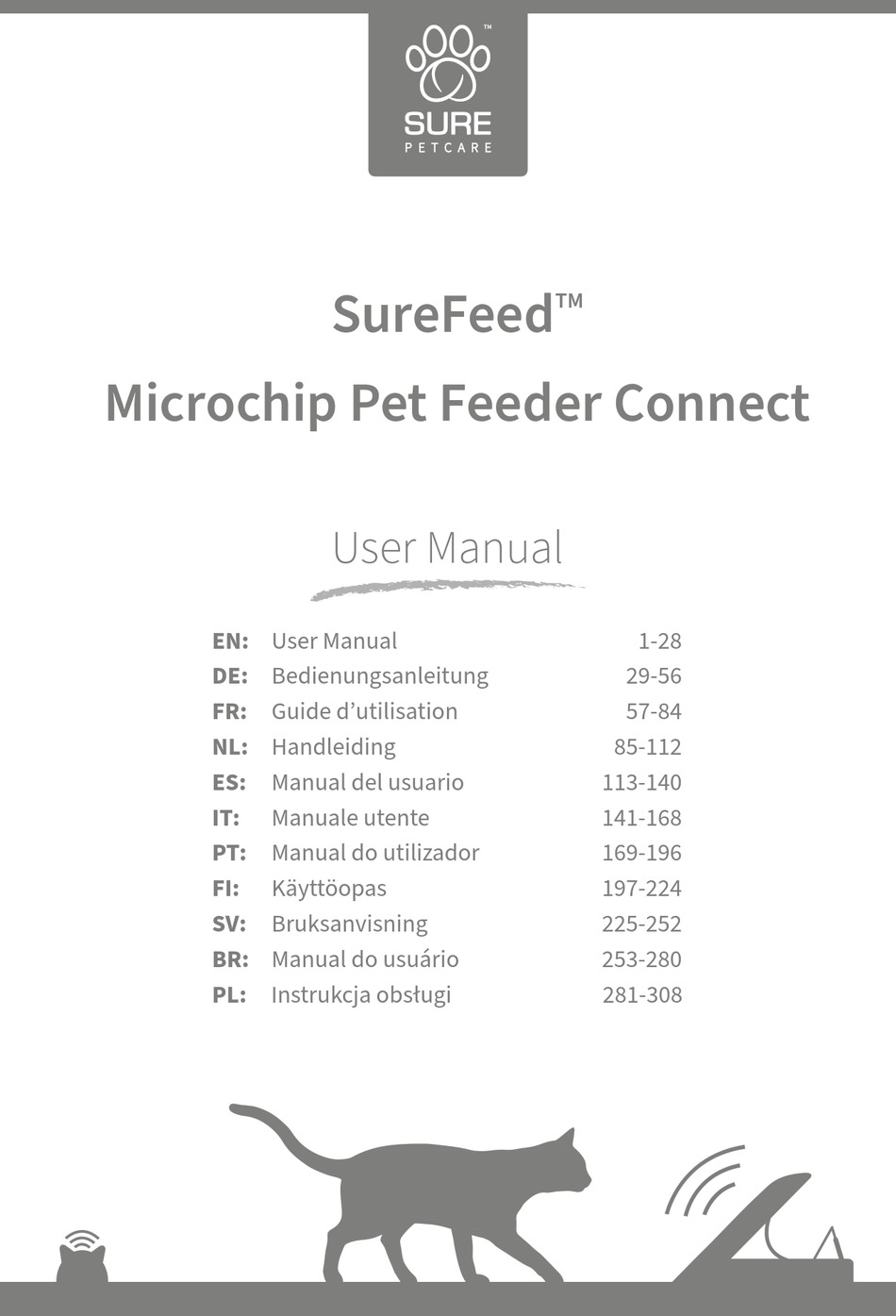 SURE PETCARE SUREFEED MICROCHIP PET FEEDER CONNECT USER MANUAL Pdf