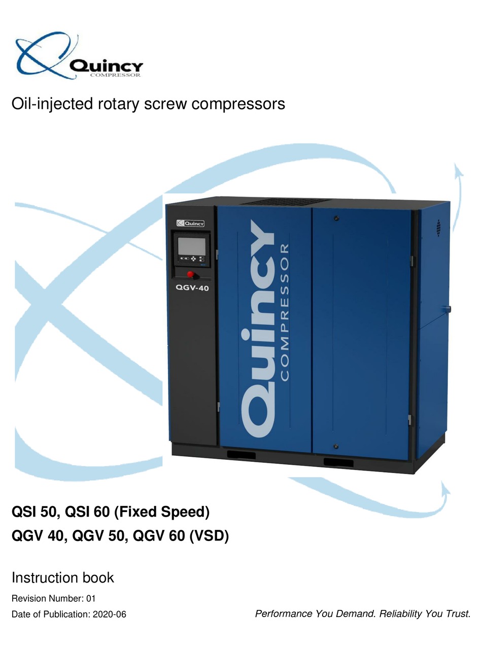 Quincy Compressor Qsi 50 Instruction Book Pdf Download Manualslib 6714