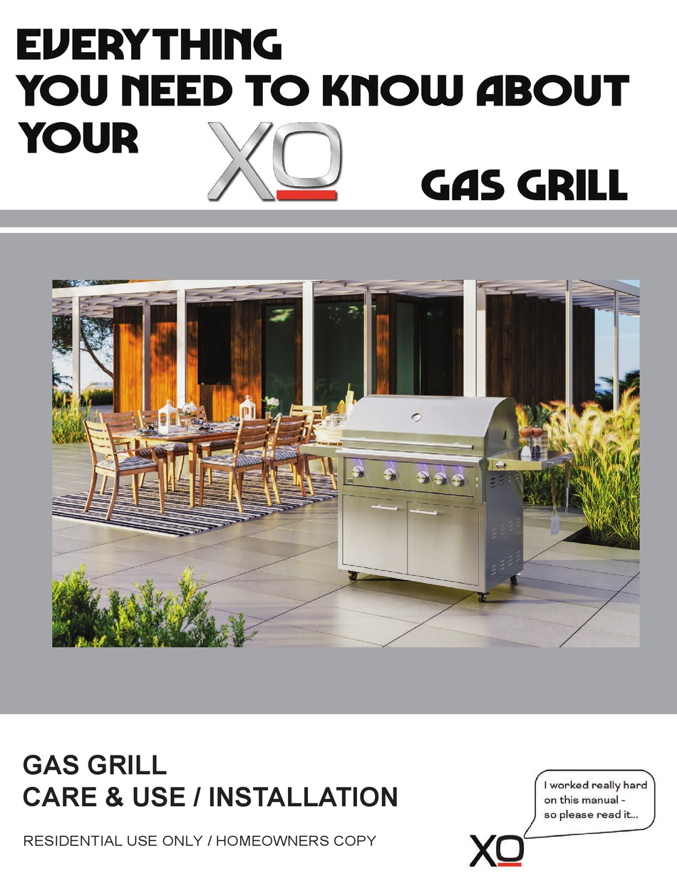 XO XOGRILL32XLT CARE & USE/INSTALLATION MANUAL Pdf Download ManualsLib