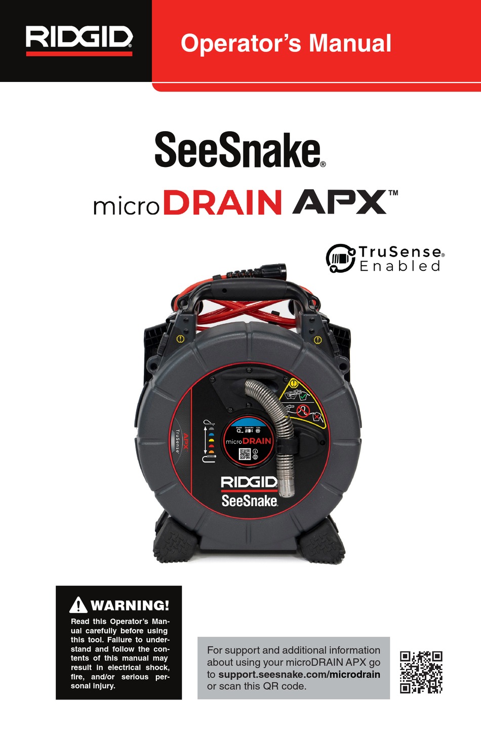RIDGID SEESNAKE MICRODRAIN APX OPERATOR'S MANUAL Pdf Download ManualsLib
