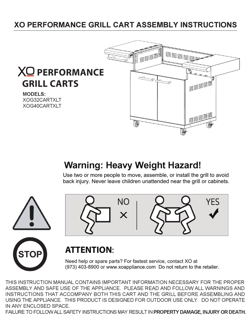 XO XOG32CARTXLT ASSEMBLY INSTRUCTIONS MANUAL Pdf Download ManualsLib