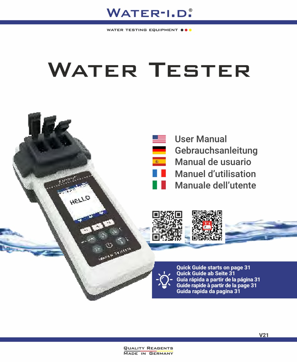WATER I.D. WATER TESTER USER MANUAL Pdf Download ManualsLib