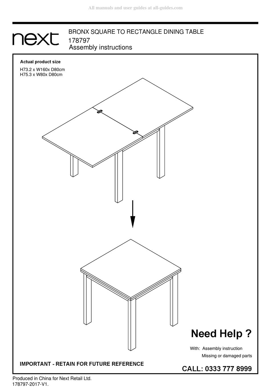 NEXT BRONQ 178797 ASSEMBLY INSTRUCTIONS MANUAL Pdf Download ManualsLib