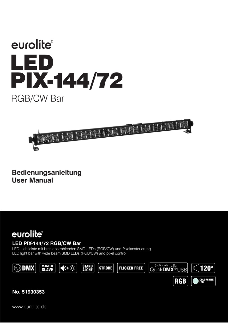 LED PIX-72 RGB Bar - eurolite