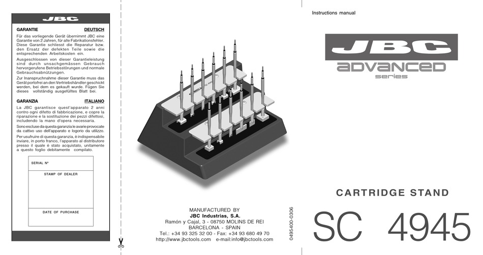 JBC ADVANCED SERIES INSTRUCTION MANUAL Pdf Download ManualsLib