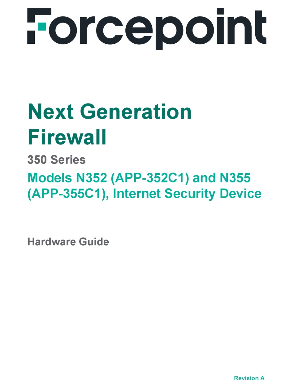 FORCEPOINT 350 SERIES HARDWARE MANUAL Pdf Download ManualsLib