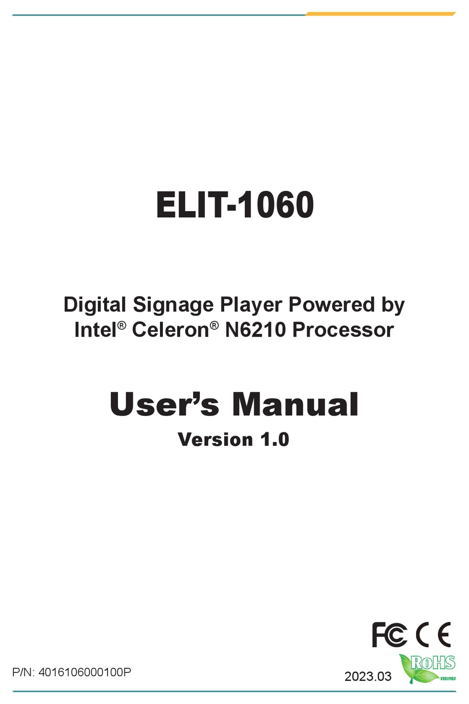 ARBOR TECHNOLOGY ELIT1060 USER MANUAL Pdf Download ManualsLib