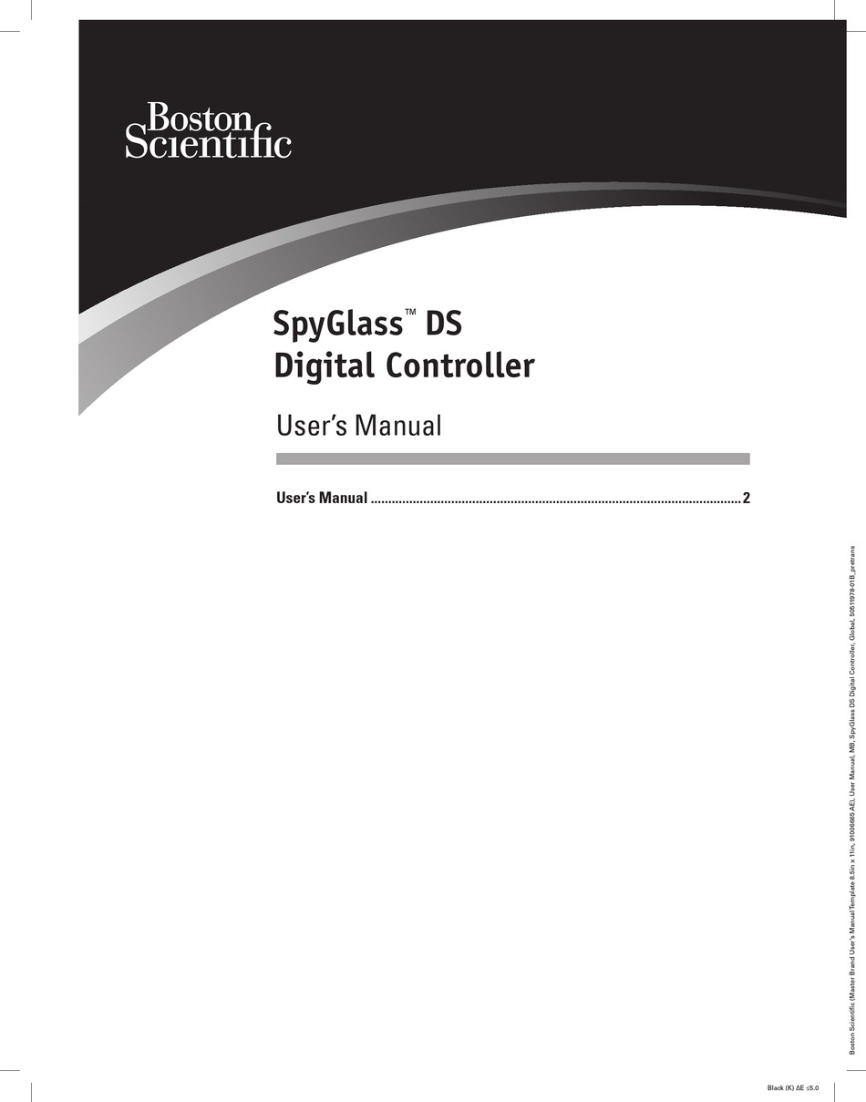 BOSTON SCIENTIFIC SPYGLASS DS USER MANUAL Pdf Download ManualsLib