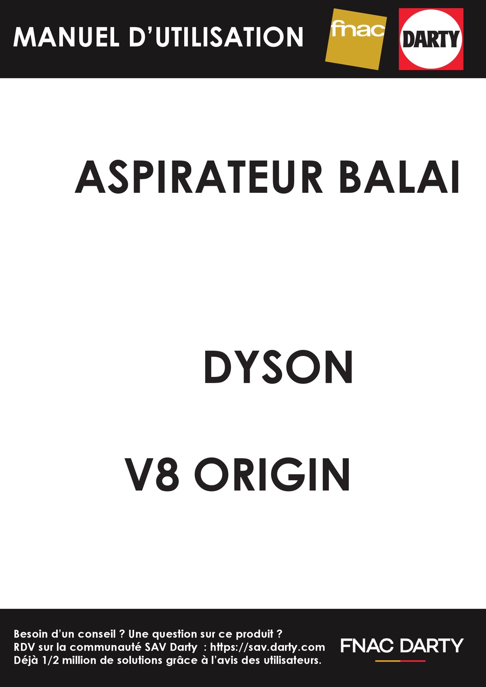 DYSON V8 ORIGIN OPERATING MANUAL Pdf Download ManualsLib