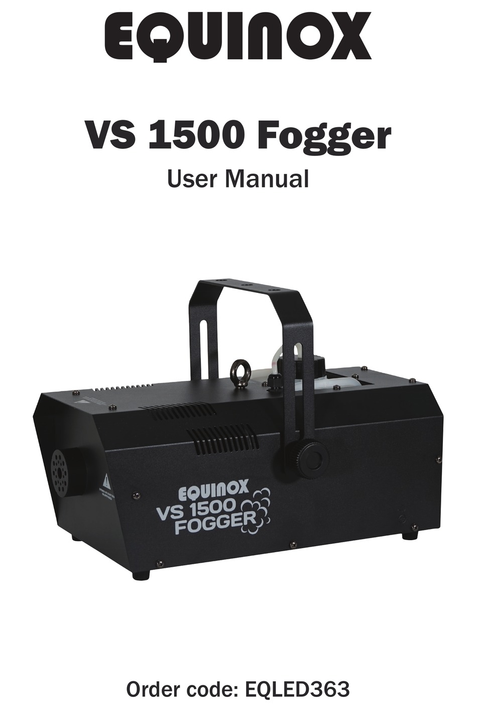 EQUINOX SYSTEMS VS 1500 FOGGER USER MANUAL Pdf Download ManualsLib