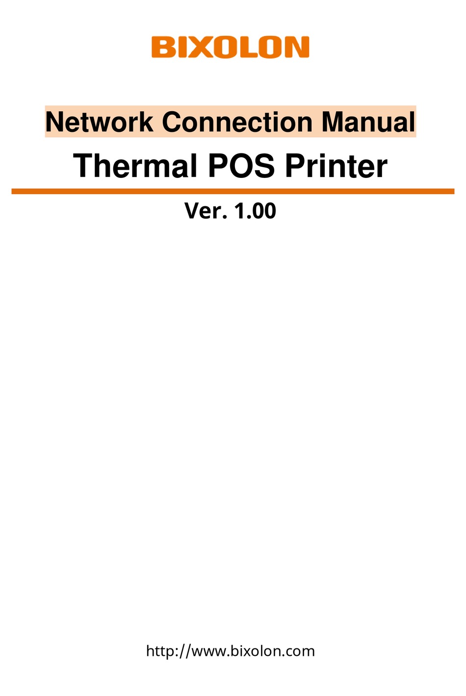 BIXOLON SRP 350PLUSV NETWORK CONNECTION MANUAL Pdf Download ManualsLib