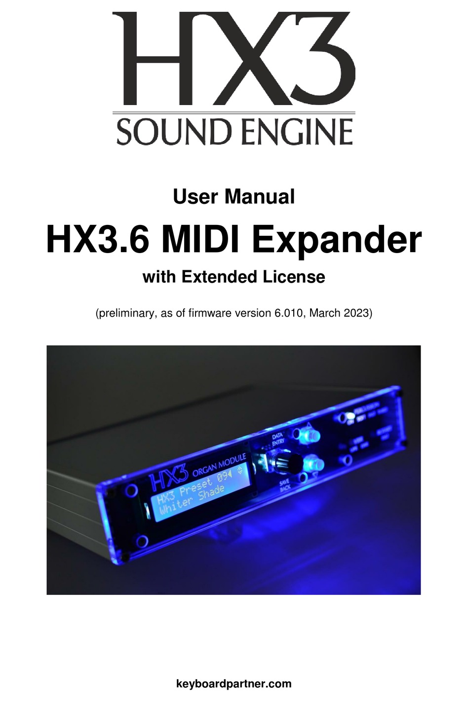 KEYBOARDPARTNER HX3.6 USER MANUAL Pdf Download ManualsLib