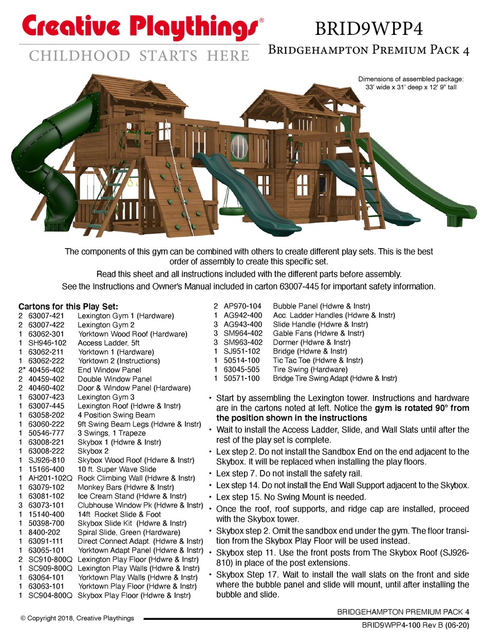 CREATIVE PLAYTHINGS BRID9WPP4 QUICK START MANUAL Pdf Download ManualsLib